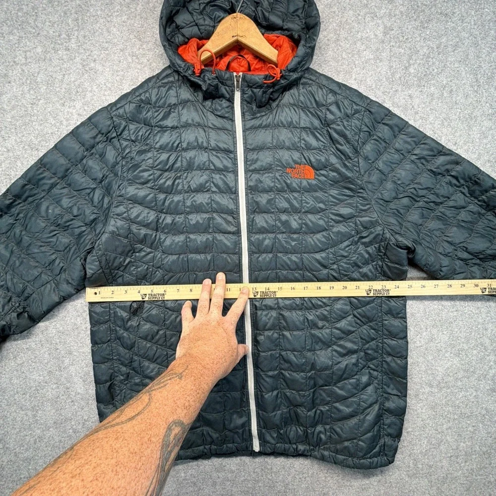 The North Face Thermoball Hoodie Jacket Mens XL Blue Quilted Puffer